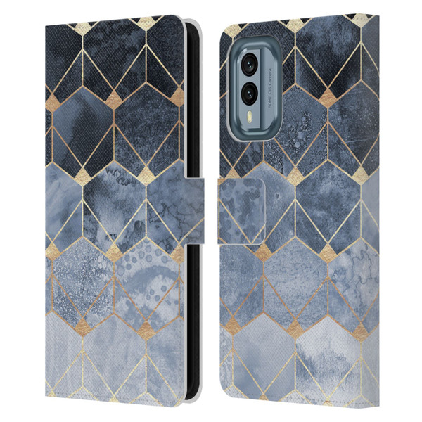 Elisabeth Fredriksson Sparkles Hexagons And Diamonds Leather Book Wallet Case Cover For Nokia X30