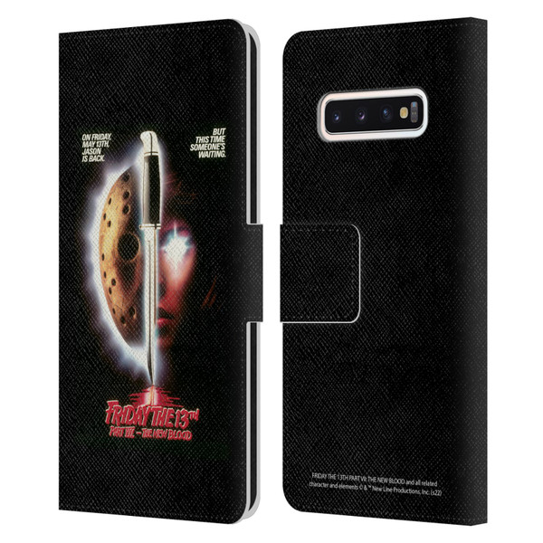 Friday the 13th Part VII The New Blood Graphics Key Art Leather Book Wallet Case Cover For Samsung Galaxy S10