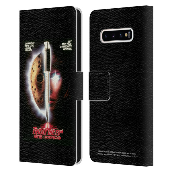 Friday the 13th Part VII The New Blood Graphics Key Art Leather Book Wallet Case Cover For Samsung Galaxy S10+ / S10 Plus