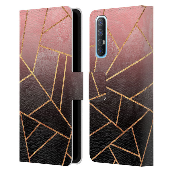 Elisabeth Fredriksson Sparkles Pink And Black Leather Book Wallet Case Cover For OPPO Find X2 Neo 5G