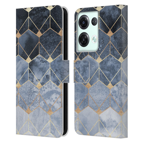 Elisabeth Fredriksson Sparkles Hexagons And Diamonds Leather Book Wallet Case Cover For OPPO Reno8 Pro