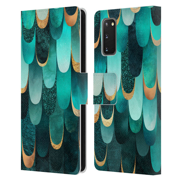 Elisabeth Fredriksson Sparkles Turquoise Leather Book Wallet Case Cover For Samsung Galaxy S20 / S20 5G