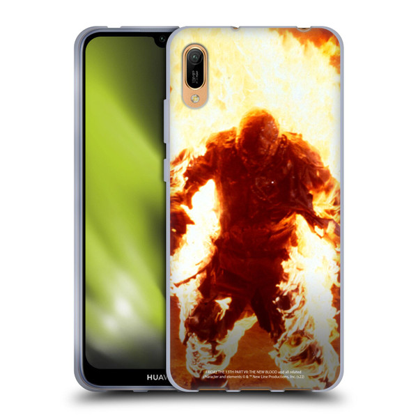 Friday the 13th Part VII The New Blood Graphics Jason Voorhees On Fire Soft Gel Case for Huawei Y6 Pro (2019)