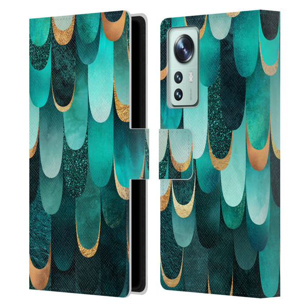 Elisabeth Fredriksson Sparkles Turquoise Leather Book Wallet Case Cover For Xiaomi 12