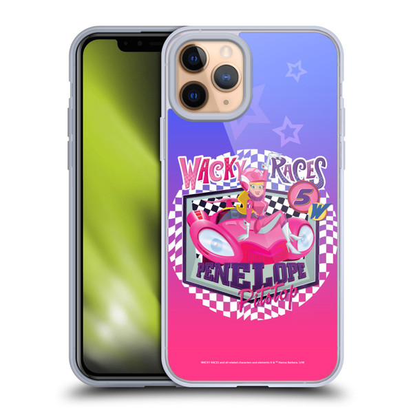 Wacky Races 2016 Graphics Penelope Pitstop Soft Gel Case for Apple iPhone 11 Pro