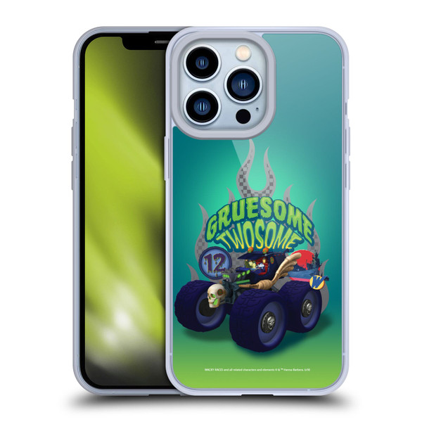 Wacky Races 2016 Graphics Gruesome Twosome Soft Gel Case for Apple iPhone 13 Pro