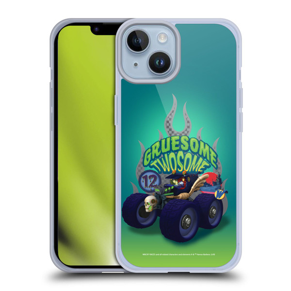 Wacky Races 2016 Graphics Gruesome Twosome Soft Gel Case for Apple iPhone 14