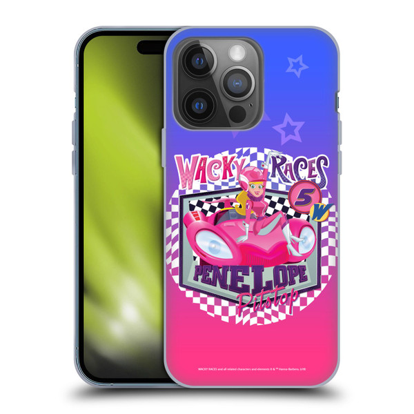 Wacky Races 2016 Graphics Penelope Pitstop Soft Gel Case for Apple iPhone 14 Pro