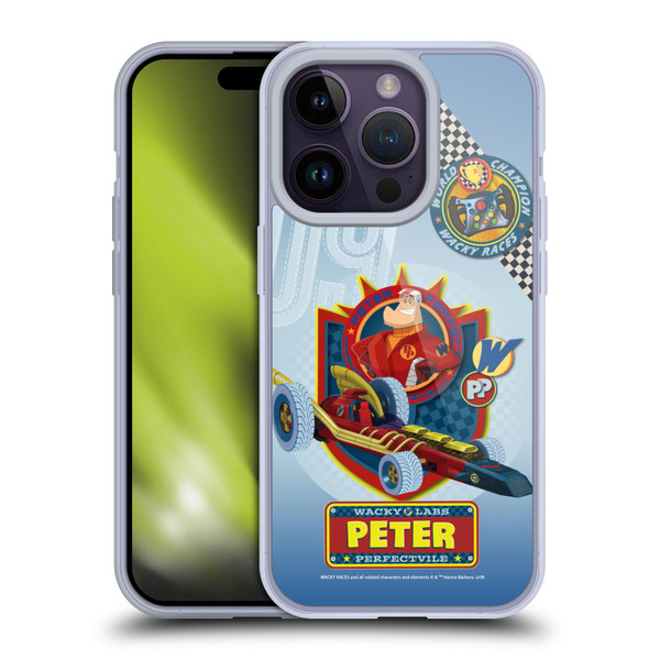 Wacky Races 2016 Graphics Peter Perfect Soft Gel Case for Apple iPhone 14 Pro