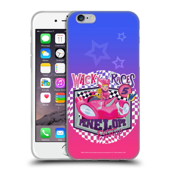 Wacky Races 2016 Graphics Penelope Pitstop Soft Gel Case for Apple iPhone 6 / iPhone 6s