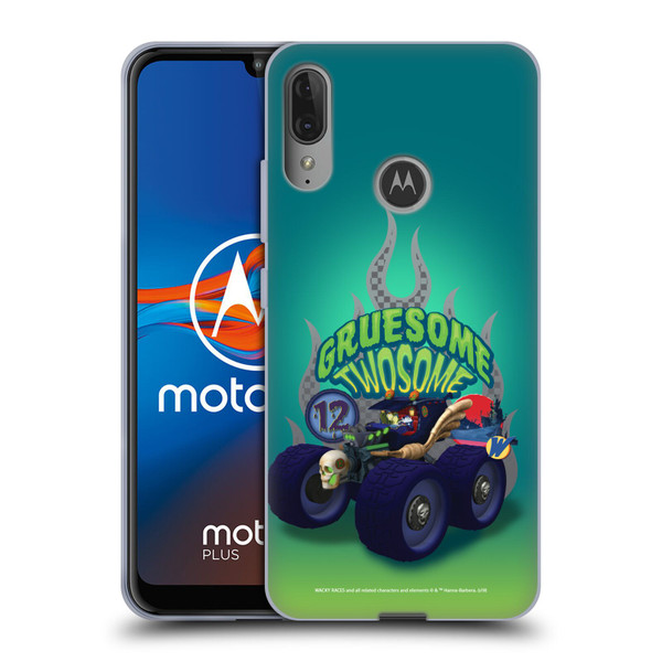 Wacky Races 2016 Graphics Gruesome Twosome Soft Gel Case for Motorola Moto E6 Plus