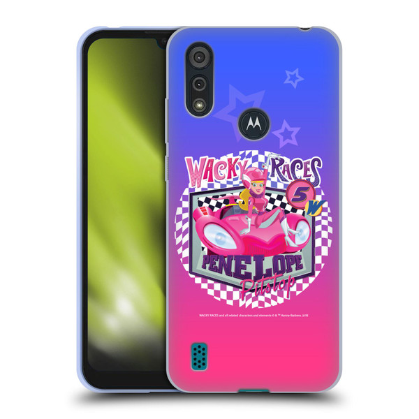 Wacky Races 2016 Graphics Penelope Pitstop Soft Gel Case for Motorola Moto E6s (2020)