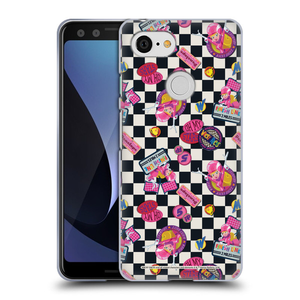 Wacky Races 2016 Graphics Pattern 2 Soft Gel Case for Google Pixel 3