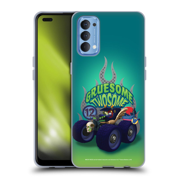 Wacky Races 2016 Graphics Gruesome Twosome Soft Gel Case for OPPO Reno 4 5G