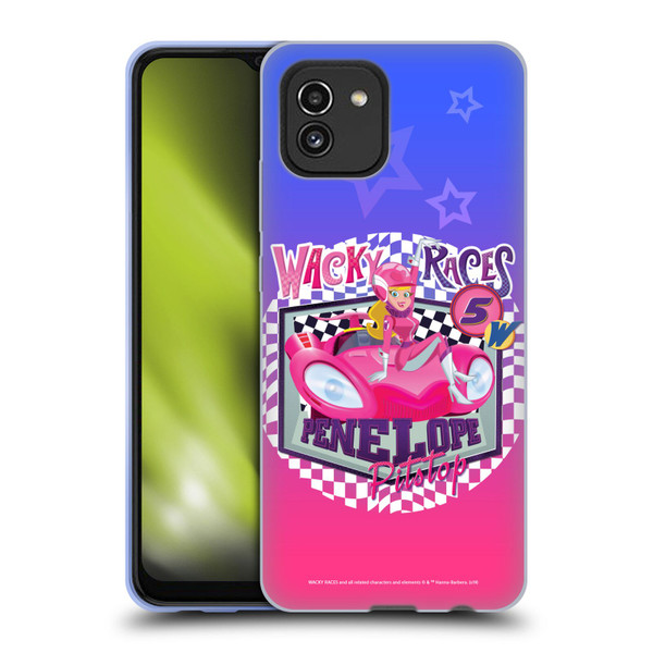 Wacky Races 2016 Graphics Penelope Pitstop Soft Gel Case for Samsung Galaxy A03 (2021)