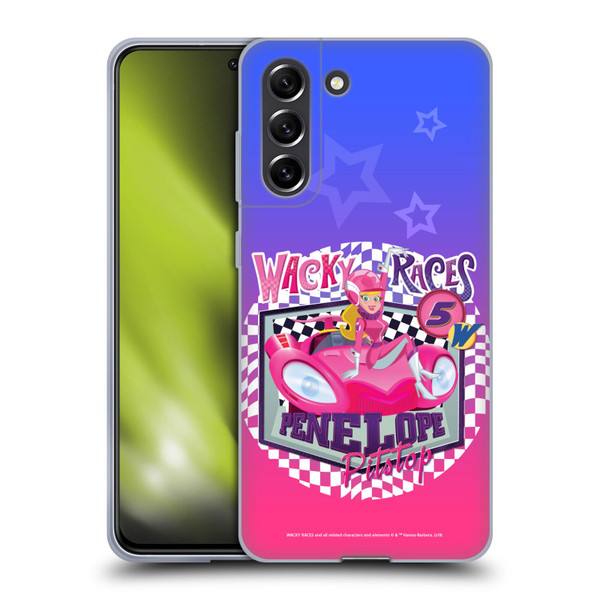 Wacky Races 2016 Graphics Penelope Pitstop Soft Gel Case for Samsung Galaxy S21 FE 5G