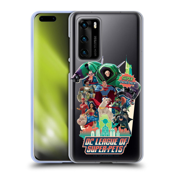 DC League Of Super Pets Graphics Super Powered Pack Soft Gel Case for Huawei P40 5G