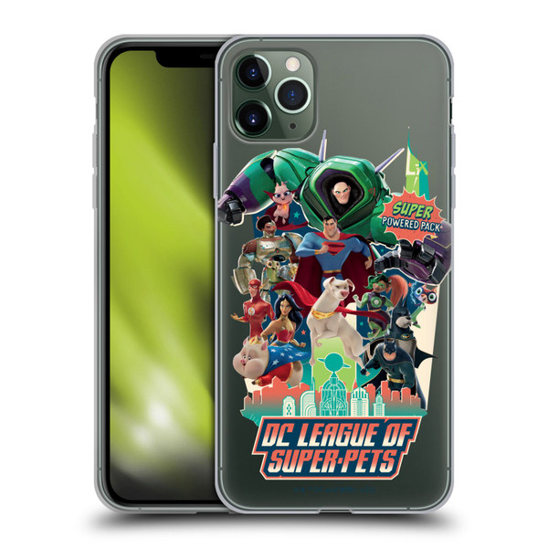 DC League Of Super Pets Graphics Super Powered Pack Soft Gel Case for Apple iPhone 11 Pro Max