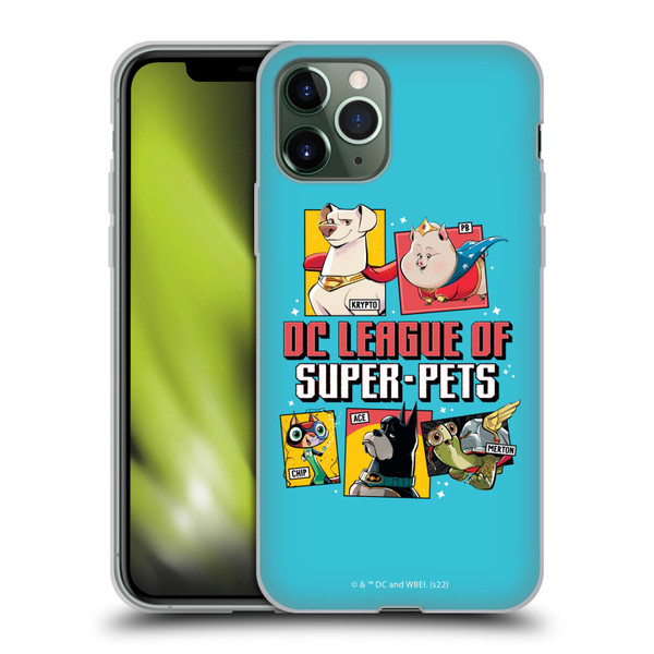 DC League Of Super Pets Graphics Characters 2 Soft Gel Case for Apple iPhone 11 Pro