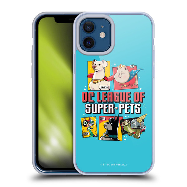 DC League Of Super Pets Graphics Characters 2 Soft Gel Case for Apple iPhone 12 / iPhone 12 Pro
