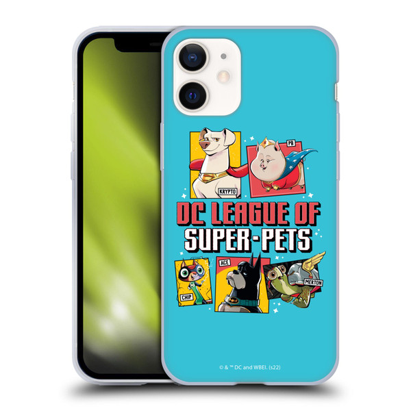 DC League Of Super Pets Graphics Characters 2 Soft Gel Case for Apple iPhone 12 Mini