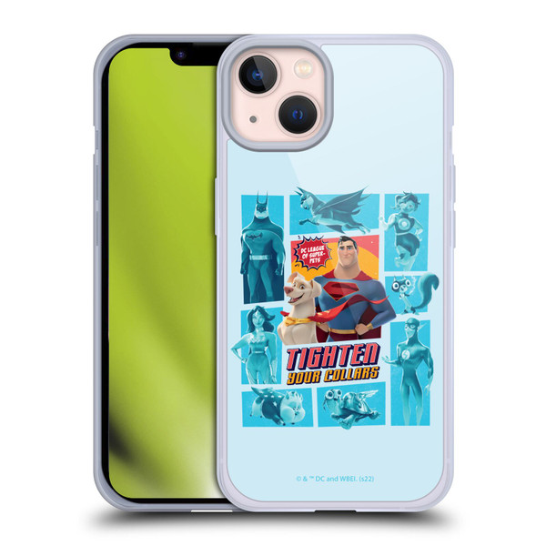 DC League Of Super Pets Graphics Tighten Your Collars Soft Gel Case for Apple iPhone 13