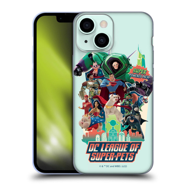 DC League Of Super Pets Graphics Super Powered Pack Soft Gel Case for Apple iPhone 13 Mini