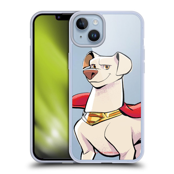 DC League Of Super Pets Graphics Krypto Soft Gel Case for Apple iPhone 14 Plus