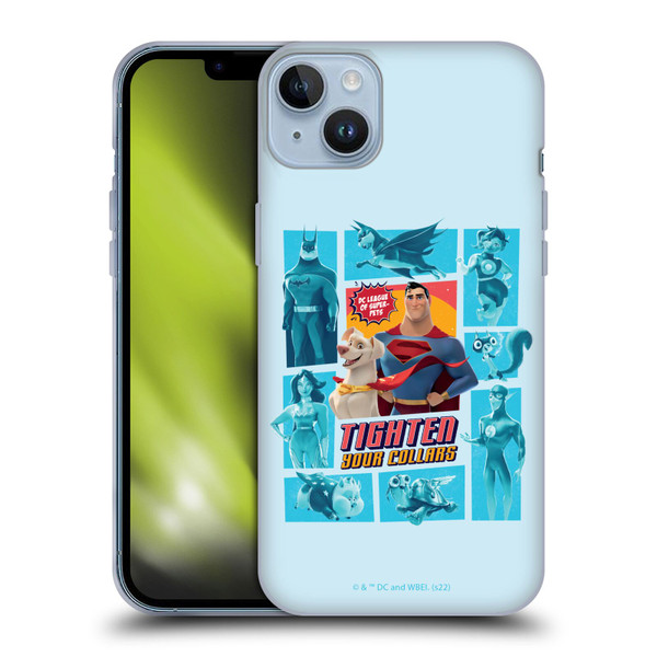 DC League Of Super Pets Graphics Tighten Your Collars Soft Gel Case for Apple iPhone 14 Plus