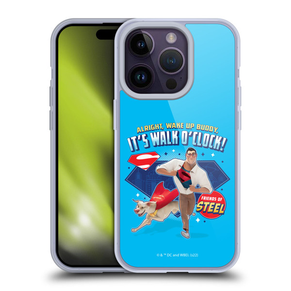 DC League Of Super Pets Graphics It's Walk O' Clock Soft Gel Case for Apple iPhone 14 Pro