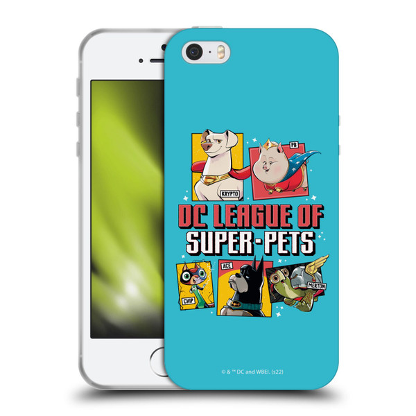 DC League Of Super Pets Graphics Characters 2 Soft Gel Case for Apple iPhone 5 / 5s / iPhone SE 2016