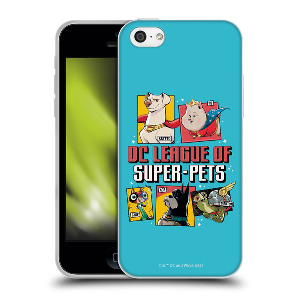 DC League Of Super Pets Graphics Characters 2 Soft Gel Case for Apple iPhone 5c