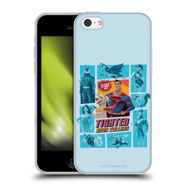 DC League Of Super Pets Graphics Tighten Your Collars Soft Gel Case for Apple iPhone 5c