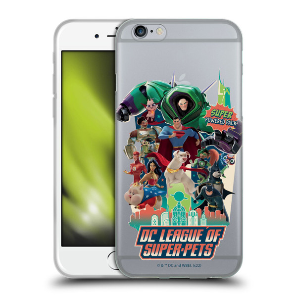 DC League Of Super Pets Graphics Super Powered Pack Soft Gel Case for Apple iPhone 6 / iPhone 6s