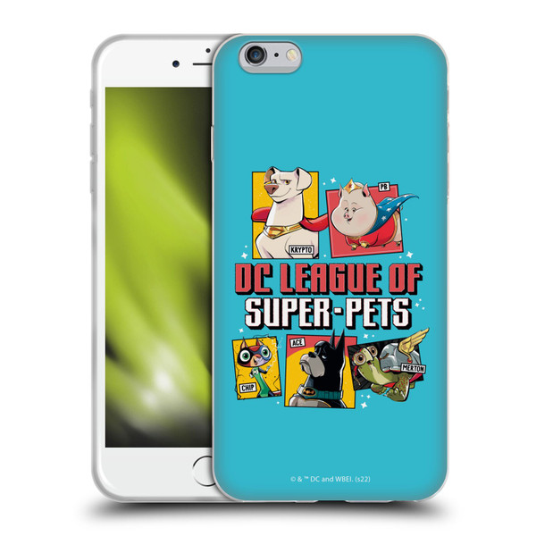 DC League Of Super Pets Graphics Characters 2 Soft Gel Case for Apple iPhone 6 Plus / iPhone 6s Plus