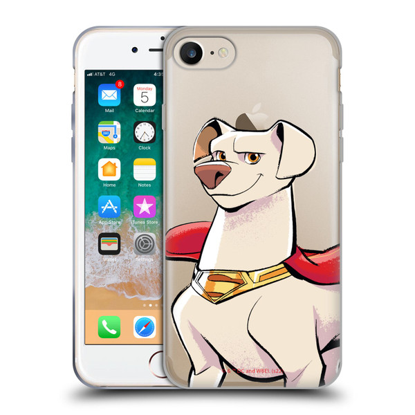 DC League Of Super Pets Graphics Krypto Soft Gel Case for Apple iPhone 7 / 8 / SE 2020 & 2022