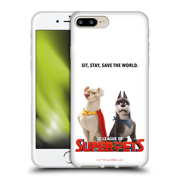 DC League Of Super Pets Graphics Characters 1 Soft Gel Case for Apple iPhone 7 Plus / iPhone 8 Plus