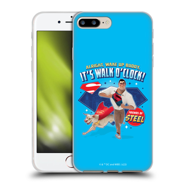 DC League Of Super Pets Graphics It's Walk O' Clock Soft Gel Case for Apple iPhone 7 Plus / iPhone 8 Plus