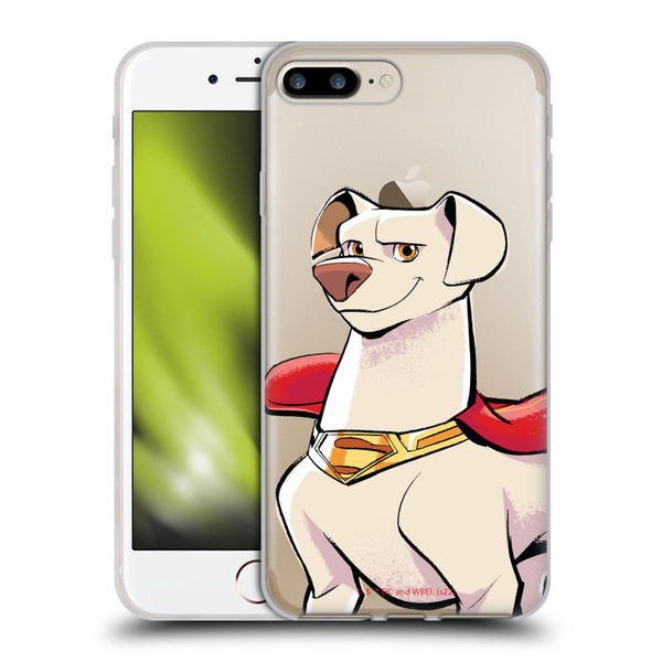DC League Of Super Pets Graphics Krypto Soft Gel Case for Apple iPhone 7 Plus / iPhone 8 Plus