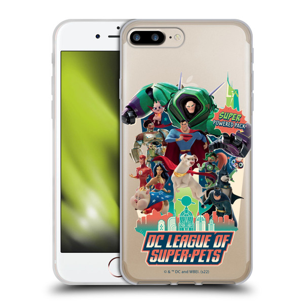 DC League Of Super Pets Graphics Super Powered Pack Soft Gel Case for Apple iPhone 7 Plus / iPhone 8 Plus