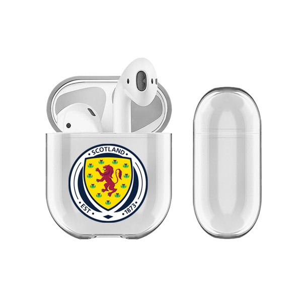 Scotland National Football Team Logo Plain Clear Hard Crystal Cover Case for Apple AirPods 1 1st Gen / 2 2nd Gen Charging Case