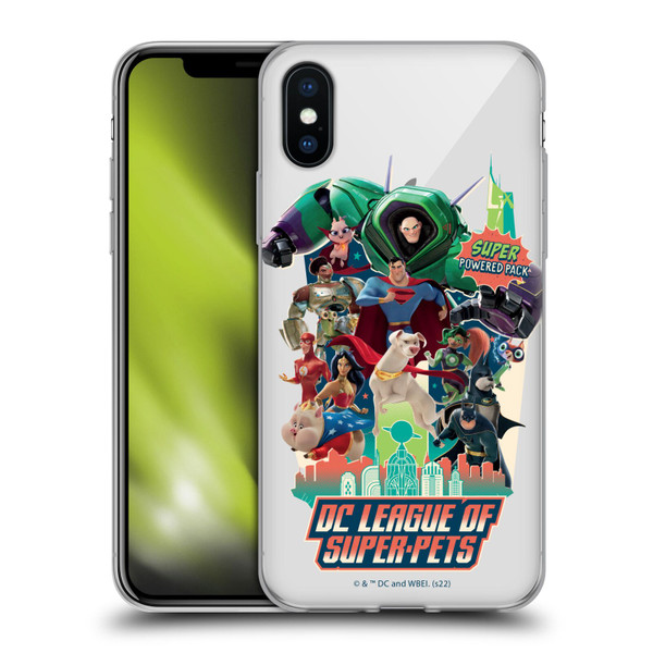DC League Of Super Pets Graphics Super Powered Pack Soft Gel Case for Apple iPhone X / iPhone XS