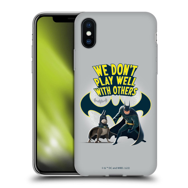 DC League Of Super Pets Graphics We Don't Play Well With Others Soft Gel Case for Apple iPhone X / iPhone XS