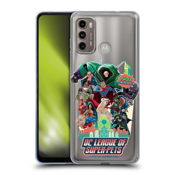 DC League Of Super Pets Graphics Super Powered Pack Soft Gel Case for Motorola Moto G60 / Moto G40 Fusion