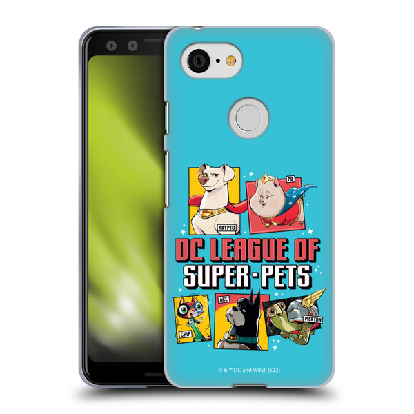 DC League Of Super Pets Graphics Characters 2 Soft Gel Case for Google Pixel 3
