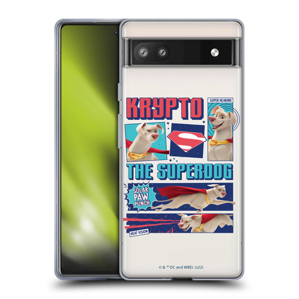 DC League Of Super Pets Graphics Krypto The Superdog Soft Gel Case for Google Pixel 6a