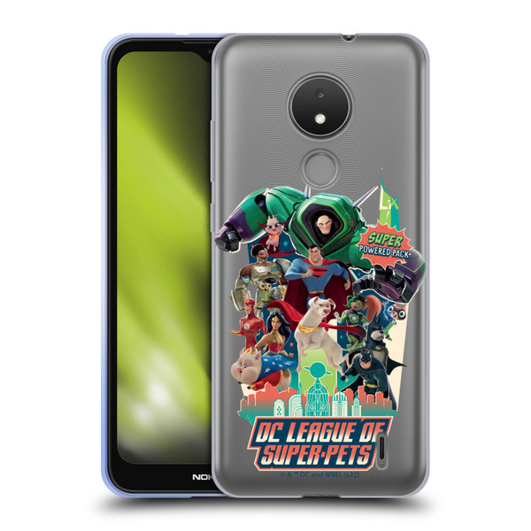 DC League Of Super Pets Graphics Super Powered Pack Soft Gel Case for Nokia C21