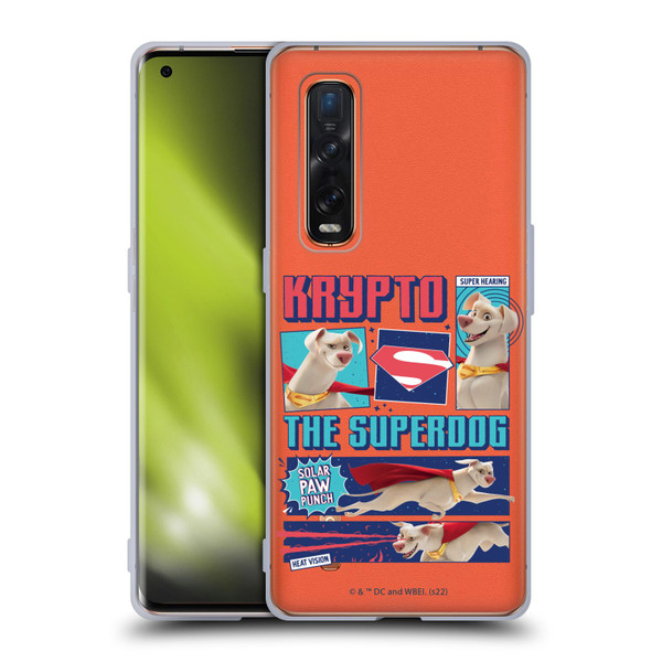 DC League Of Super Pets Graphics Krypto The Superdog Soft Gel Case for OPPO Find X2 Pro 5G