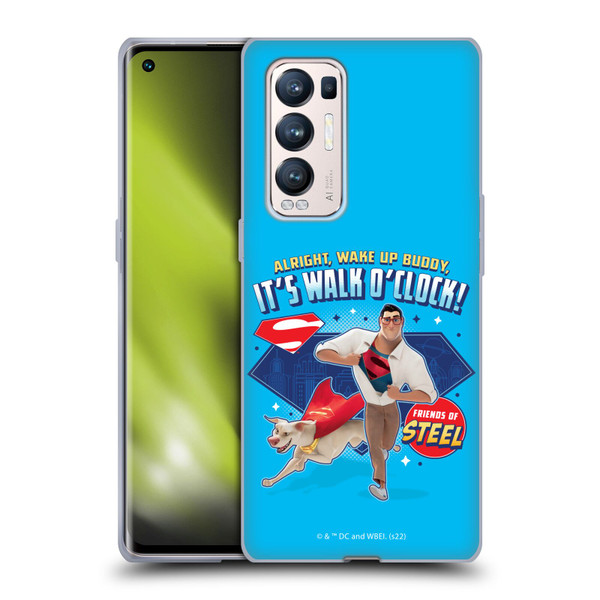 DC League Of Super Pets Graphics It's Walk O' Clock Soft Gel Case for OPPO Find X3 Neo / Reno5 Pro+ 5G