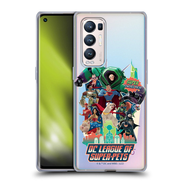 DC League Of Super Pets Graphics Super Powered Pack Soft Gel Case for OPPO Find X3 Neo / Reno5 Pro+ 5G